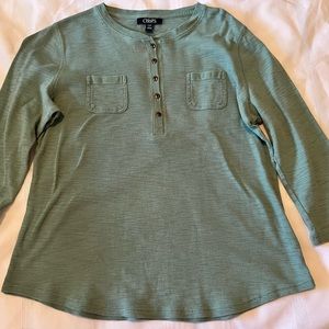 Womens green Chaps top size large